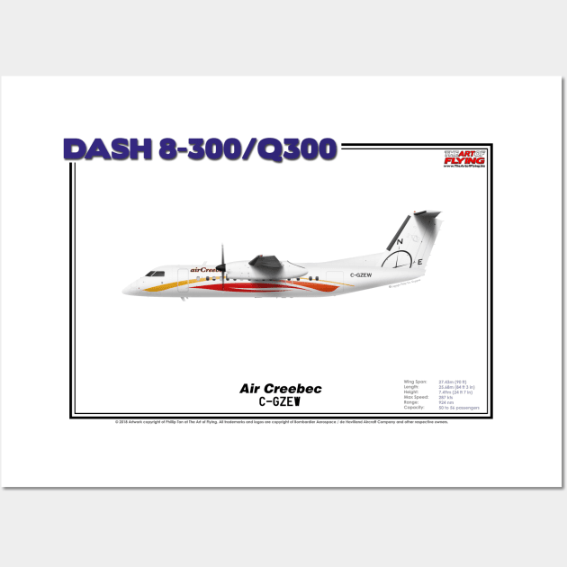 DeHavilland Canada Dash 8-300/Q300 - Air Creebec (Art Print) Wall Art by TheArtofFlying